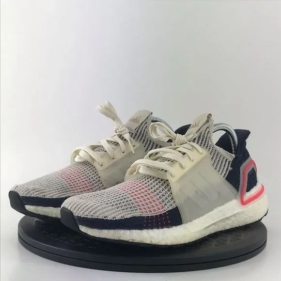 Adidas UltraBoost 19 White Athletic Running Shoes B37705 Men’s Size